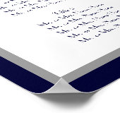 アールデコ結婚モノグラムの150客席表 ポスター (角)