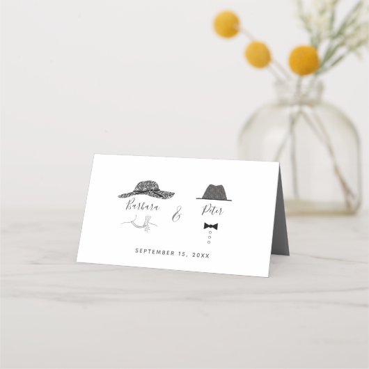 アールデコ結婚座席表 プレイスカード (裏面)