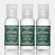 アールデコ結婚式の引き出物ラブ&感謝してい金ゴールドグリーン