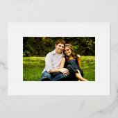 アールデコ結婚式の日付の保存 箔招待状 (裏面)