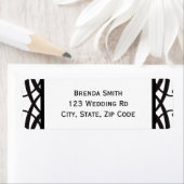 アールデコ結婚白黒住所 シール (インサイチュ)