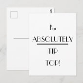 アールデコ絶対チップトップタイポグラフィ ポストカード (正面/裏面)