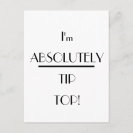 アールデコ絶対チップトップタイポグラフィ ポストカード