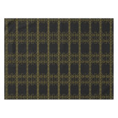 アールデコ線パターン（黒） テーブルクロス (正面(横))