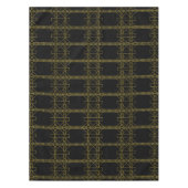 アールデコ線パターン（黒） テーブルクロス (正面)