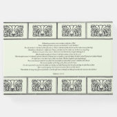 アールデコ縁どと聖句 ゲストブック (裏面)