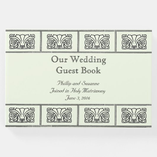 アールデコ縁どと聖句 ゲストブック (正面)