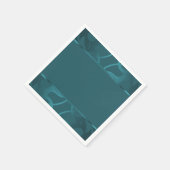 アールデコ縁どティール（緑がかった色） スタンダードカクテルナプキン (角)