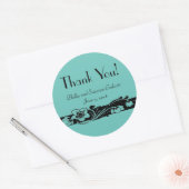 アールデコ縁ど結婚フローラお願い！ ラウンドシール (封筒)