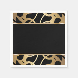 アールデコ縁ど金ゴールド スタンダードカクテルナプキン
