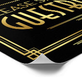 アールデコ署名OUR GUESTBOOK署名プリント ポスター (角)