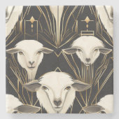 アールデコ羊No1 ストーンコースター (正面)