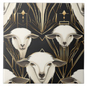 アールデコ羊No1 タイル (正面)