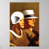 アールデコ美しいカップルの運転 ポスター (正面)