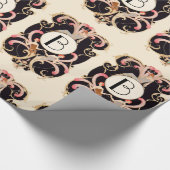 アールデコ美しいファッション衣装デザイナーモノグラム ラッピングペーパー (角)