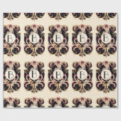 アールデコ美しいファッション衣装デザイナーモノグラム ラッピングペーパー (フラット)