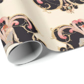 アールデコ美しいファッション衣装デザイナーモノグラム ラッピングペーパー (ロールコーナー)