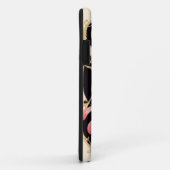 アールデコ美しいファッション赤ルビー宝石モノグラム Case-Mate iPhoneケース (裏面/右)