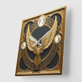 アールデコ翼 スクエア壁時計 (傾斜)