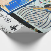 アールデコ航海の美しいファッション付いかり ラッピングペーパー (角)