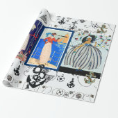 アールデコ航海の美しいファッション付いかり ラッピングペーパー (アンロールド)