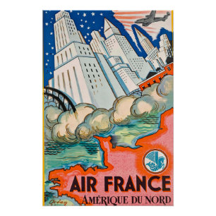 アールデコ航空の旅行ポスター ポスター