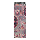 アールデコ花柄フローラ幾何紫 タンブラー (裏面)