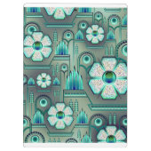 アールデコ花柄ヴィンテージ幾何学的グリーン クリップボード (裏面)