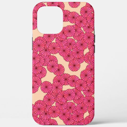 アールデコ花柄 – ピンクと桃 Case-Mate iPhoneケース (裏面)