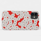 アールデコ花柄 – 赤いクリーム Case-Mate iPhoneケース (裏面(横))