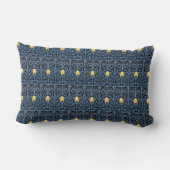 アールデコ花模様鍛錬鉄枕 ランバークッション (裏面)