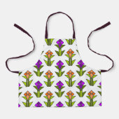アールデコ花 エプロン (正面)