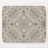 アールデコ華やかなヴィンテージファッショングレーベージュ マウスパッド (正面)