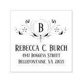 アールデコ華美装飾旋回差出人住所 | セルフインキングスタンプ (デザイン)