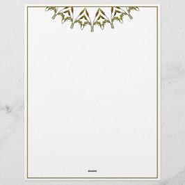 アールデコ葉色 レターヘッド