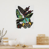 アールデコ蝶 ポスター (キッチン)