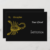 アールデコ蠍座パーティの招待状 招待状 (正面/裏面)