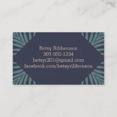 アールデコ裁縫の概念のシーメスト名刺 名刺 (裏面)