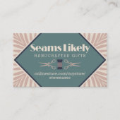 アールデコ裁縫の概念のシーメスト名刺 名刺 (正面)