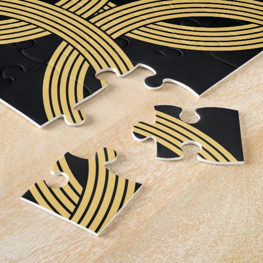 アールデコ装飾シームレスオーナメント ジグソーパズル (側面)