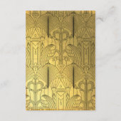 アールデコ話簡単パーティー金ゴールド&ブラック エンクロージャーカード (裏面)