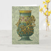 アールデコ誕生日カード カード (黄色い花)