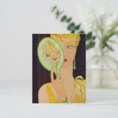 アールデコ誕生日招待状鏡反射 招待状 (スタンド正面)