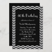 アールデコ誕生日招待状 招待状 (正面/裏面)