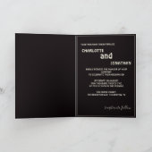 アールデコ調のエレガントな結婚式のカップル - 招待状 (内部)