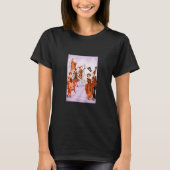 アールデコ調のハロウィンイラスト – 1920年代ビンテージ Tシャツ (正面)