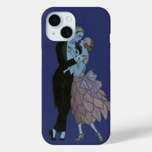 アールデコ調のビンテージな新婚夫婦、愛のウェディングダンス iPhone 15ケース