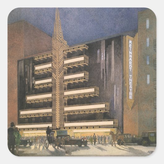 アールデコ調のビンテージ建築、NYCの建物 スクエアシール (正面)