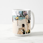 アールデコ調のビンテージ海岸イラスト 1920年代コースト コーヒーマグカップ (正面右)