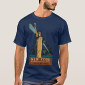 アールデコ調のビンテージ ニューヨーク 1927 Tシャツ (正面)